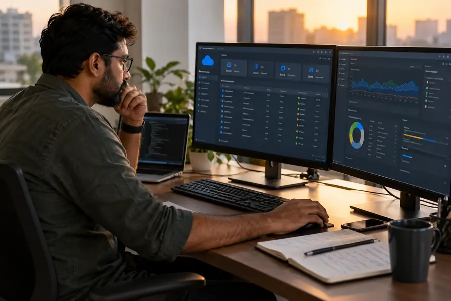 Illustrative photograph for cloud management