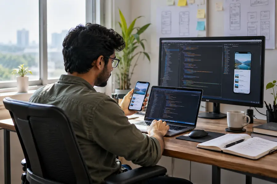 Illustrative photograph for mobile app development
