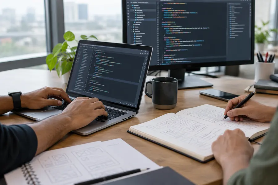 Illustrative photograph for web application development